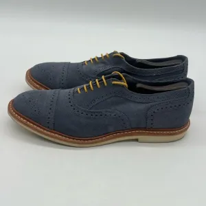 Allen Edmonds Strandmok 2.0 Men 10.5D Blue Suede Oxford Vibram Gumlite Sole Shoe