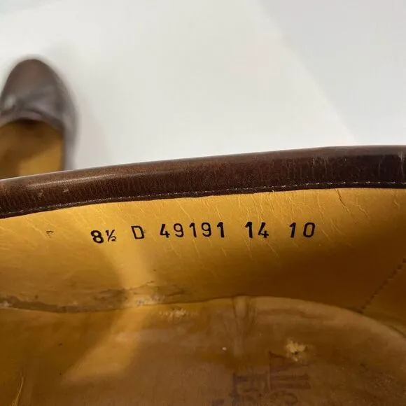 Allen Edmonds Urbino Moccasins Loafers Shoes Men SZ 8.1/2 Brown Calfskin Tassel