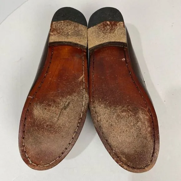 Allen Edmonds Urbino Moccasins Loafers Shoes Men‎ SZ 8.1/2 Brown Calfskin Tassel