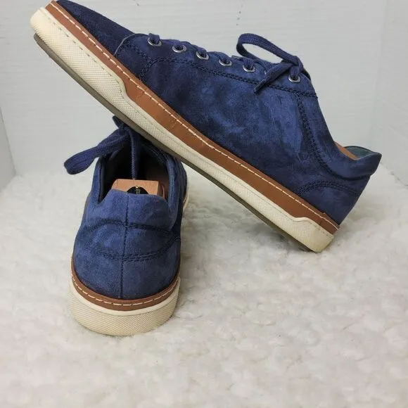 Allen Edmonds Porter Men's Size 8.5 Derby Sneakers Blue Navy Suede Shoes