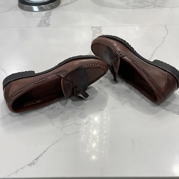 Allen Edmunds Loafers Men’s Brown Nashua Tassel Shoes Size 6.5