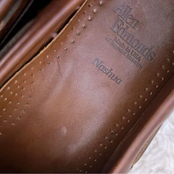 Allen Edmonds Nashua Loafers Brown Black Leather Tassel Loafers Vibram SZ 10