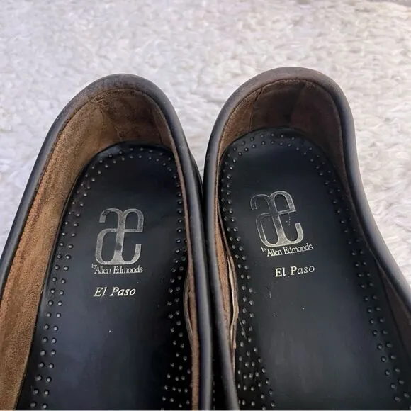 Allen Edmonds Shoes El Paso Driving Loafers  Black Leather Mens SZ 11.5 D