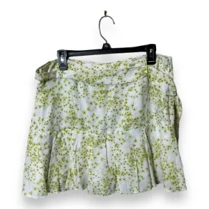 AllSaints‎ Frida Amanzi Mini Skirt Skort Lime Green Womens 12 Linen Floral $169