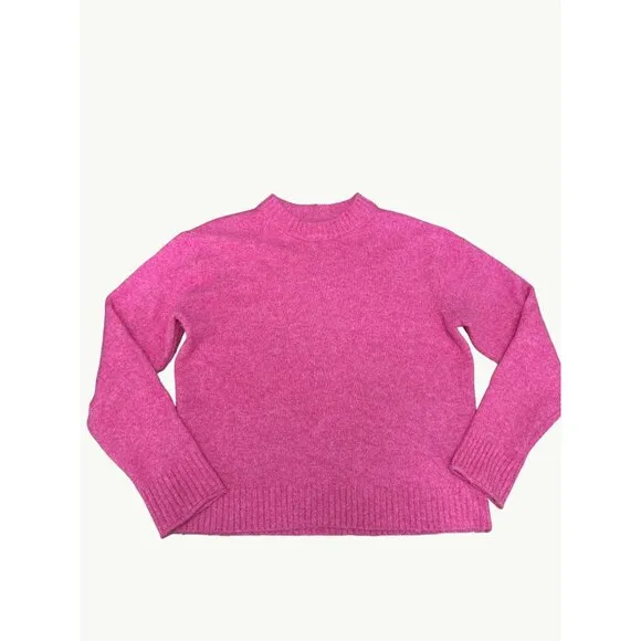 American Eagle Outfitters Pink Long Sleeve Soft Plush Sweater Recycled Polyester