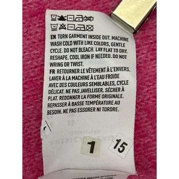 American Eagle Outfitters Pink Long Sleeve Soft Plush Sweater Recycled Polyester