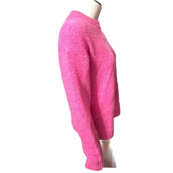 American Eagle Outfitters Pink Long Sleeve Soft Plush Sweater Recycled Polyester