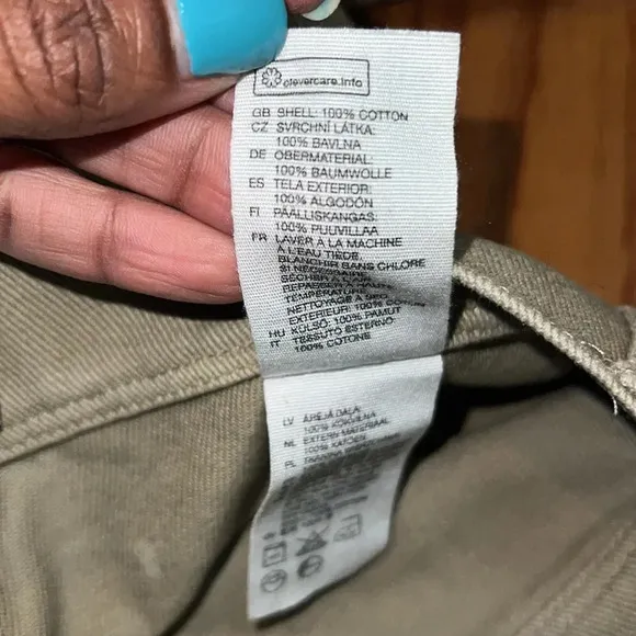 &amp; other stories khaki cropped denim jeans, size 2