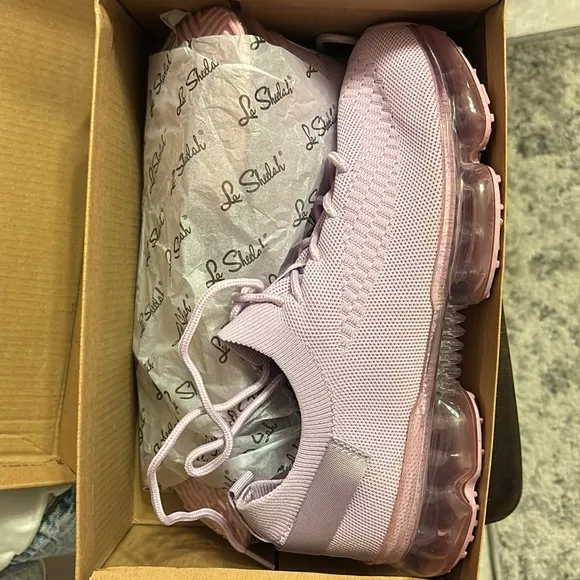 &quot;La Sheelah&quot; Purple Clear Sole Athletic Shoes