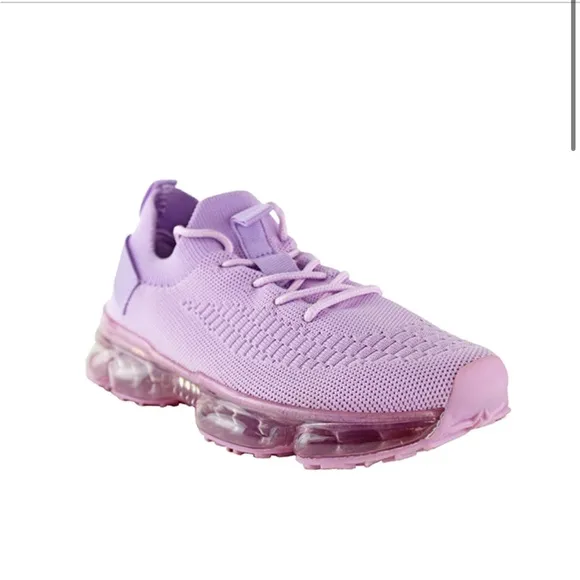 &quot;La Sheelah&quot; Purple Clear Sole Athletic Shoes