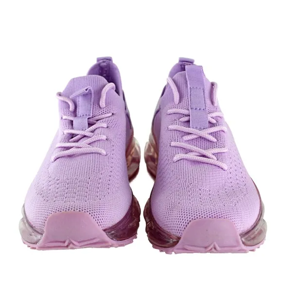 &quot;La Sheelah&quot; Purple Clear Sole Athletic Shoes