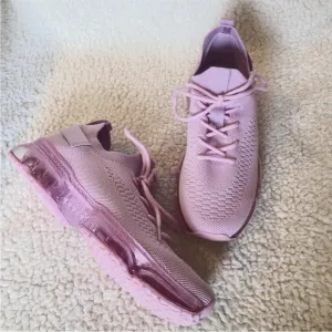 &quot;La Sheelah&quot; Purple Clear Sole Athletic Shoes