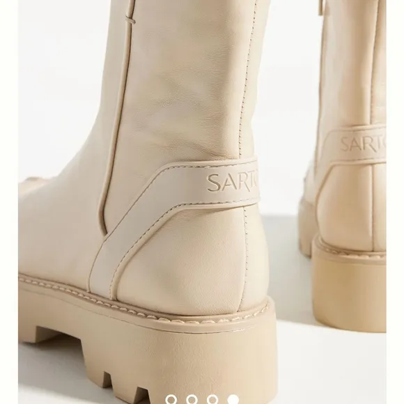Anthropologie Franco Sarto Brandie Lug Sole Premium Leather Boots