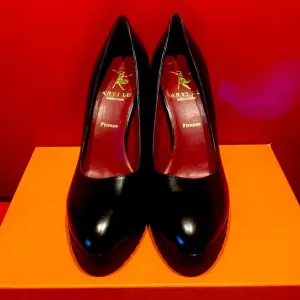 Anyi Lu Signature Firenze Sexy Extra Light Black Red Gold Leather Lining Shoes