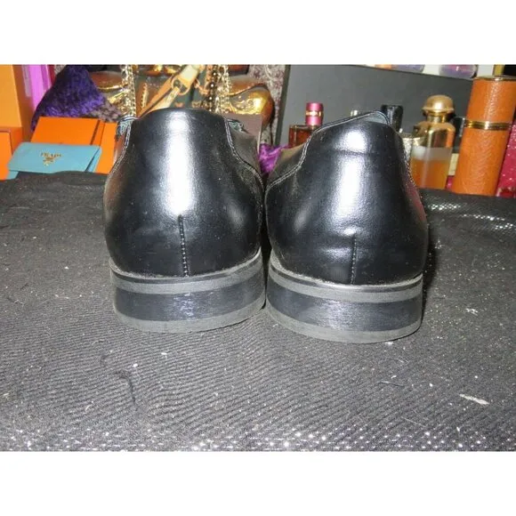 Apt. 9 Kingman Men's Black Leather Loafers Slip On Dress Career Shoes size 13