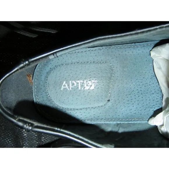 Apt. 9 Kingman Men's Black Leather Loafers Slip On Dress Career Shoes size 13