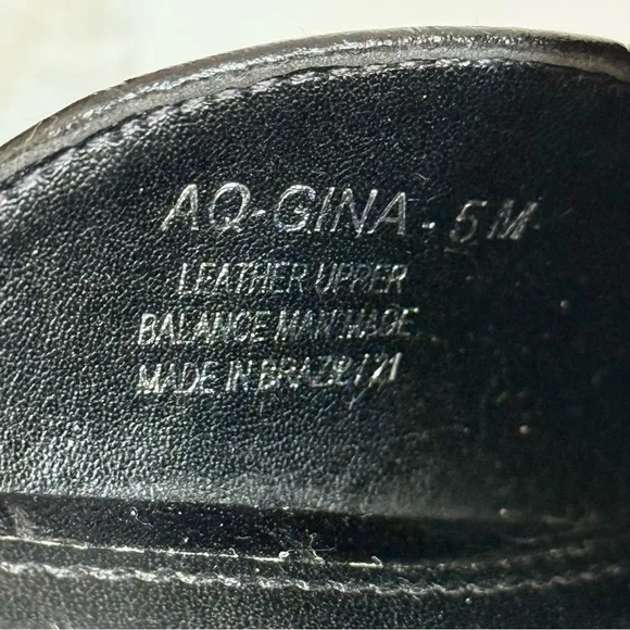 Aqua Women's Black mule slide size 5