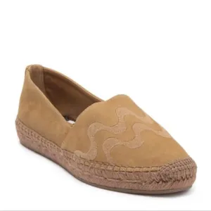 Aquatalia ISELA LEATHER SLIP-ON ESPADRILLE IN TAN 6