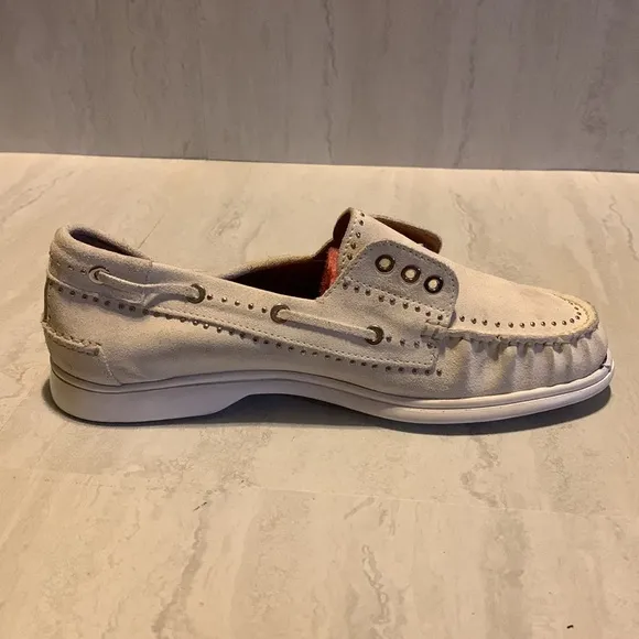 Aquatalia Women's Off White Leather Moccasins Size 11 SB52