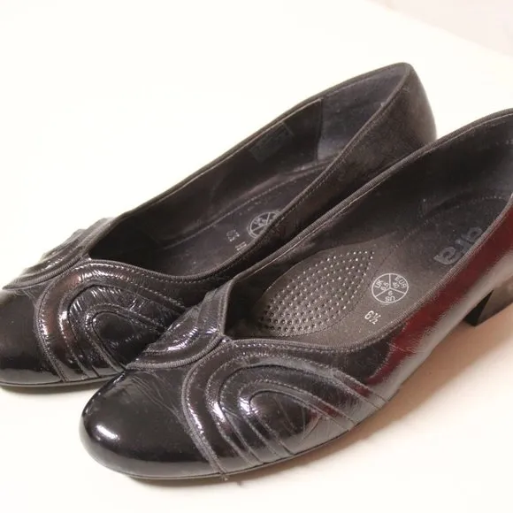 ARA Women Dark Brown Metallic Dress Shoes, Worn Once