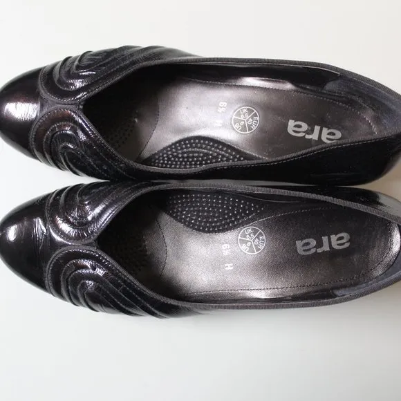 ARA Women Dark Brown Metallic Dress Shoes, Worn Once