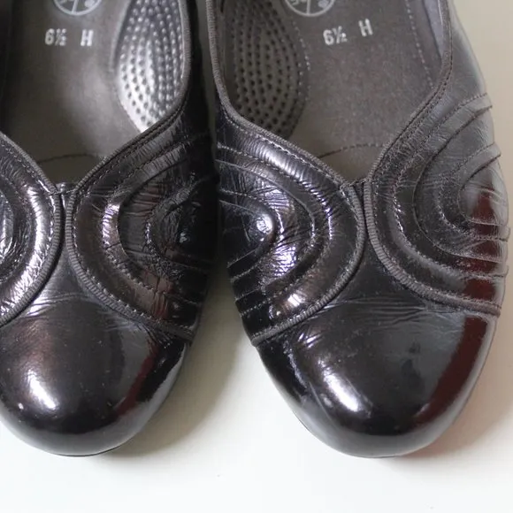 ARA Women Dark Brown Metallic Dress Shoes, Worn Once