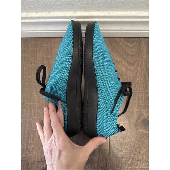 ARCOPEDICO LS TURQUOISE NYLON KNIT LACE UP COMFORT SHOES WOMEN 10.5 NEW