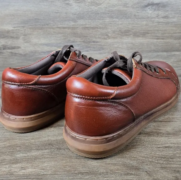 Arkbird Original Oxford Shoe Brown Leather Lace Up Texture Lined Men Sz 11