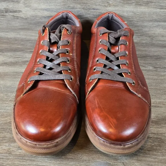 Arkbird Original Oxford Shoe Brown Leather Lace Up Texture Lined Men Sz 11