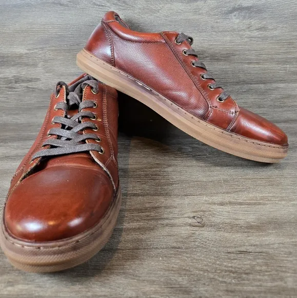 Arkbird Original Oxford Shoe Brown Leather Lace Up Texture Lined Men Sz 11