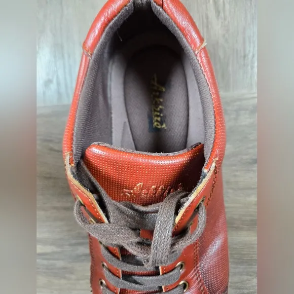 Arkbird Original Oxford Shoe Brown Leather Lace Up Texture Lined Men Sz 11