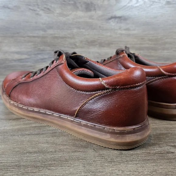 Arkbird Original Oxford Shoe Brown Leather Lace Up Texture Lined Men Sz 11