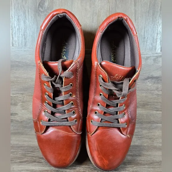 Arkbird Original Oxford Shoe Brown Leather Lace Up Texture Lined Men Sz 11