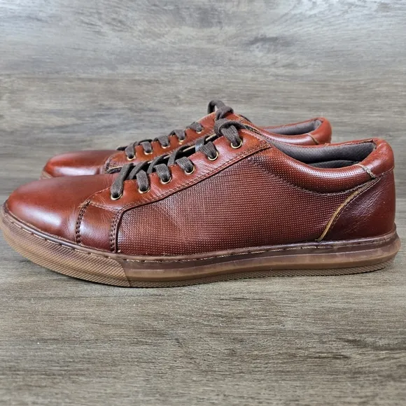 Arkbird Original Oxford Shoe Brown Leather Lace Up Texture Lined Men Sz 11