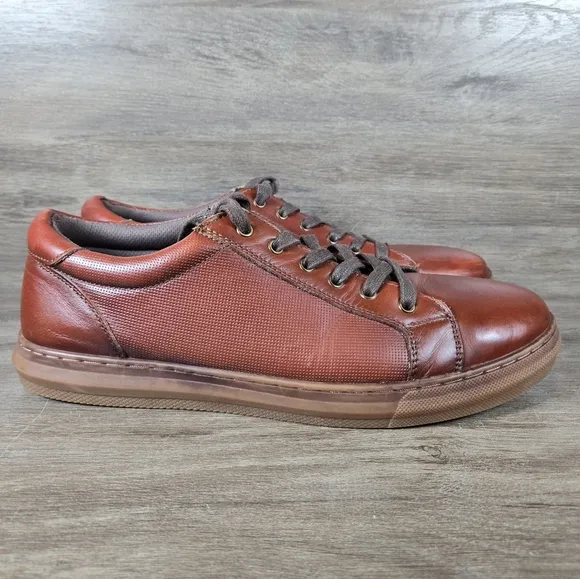 Arkbird Original Oxford Shoe Brown Leather Lace Up Texture Lined Men Sz 11