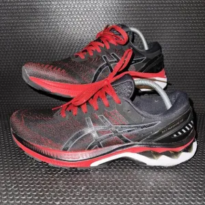 ASICS Gel Kayano 27 Red Black Running athletic Shoes Sneakers Men Size 9.5