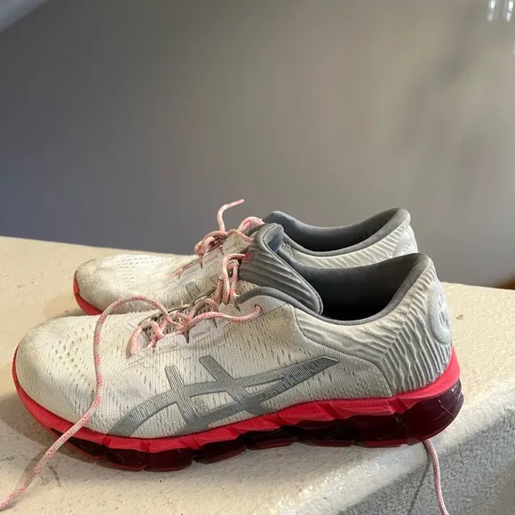 Asics‎ Gel-Quantum 360 Full Gel White Pink Running Comfort Shoes Womens Size 9