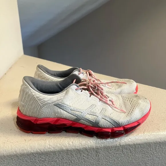 Asics‎ Gel-Quantum 360 Full Gel White Pink Running Comfort Shoes Womens Size 9