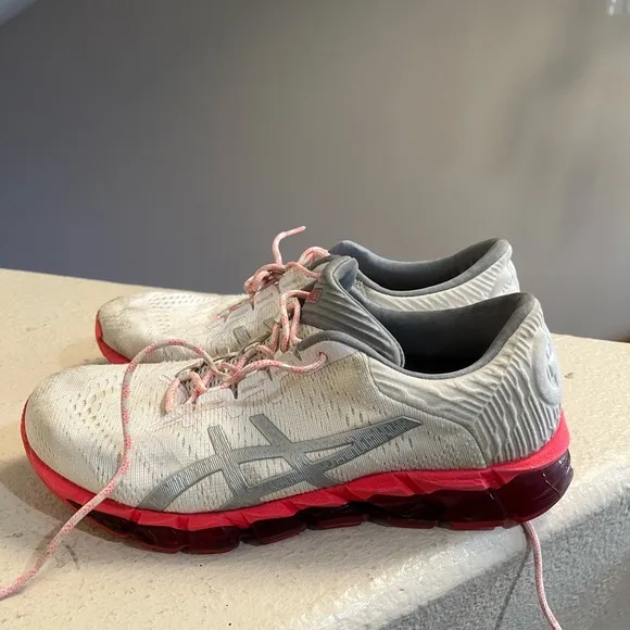 Asics‎ Gel-Quantum 360 Full Gel White Pink Running Comfort Shoes Womens Size 9