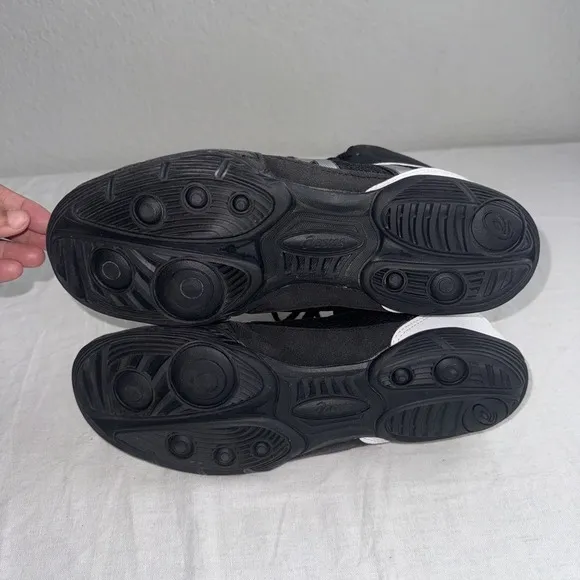 Asics Matflex 6 Wrestling Shoes Men Size 10.5 Black Boxing MMA Sneakers 1081A021