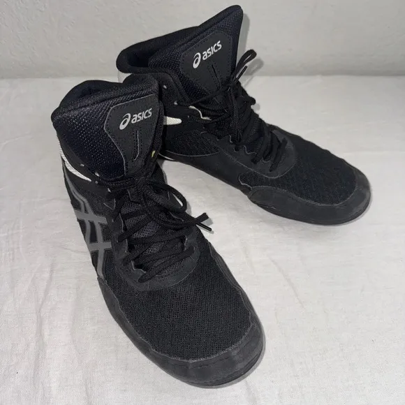 Asics Matflex 6 Wrestling Shoes Men Size 10.5 Black Boxing MMA Sneakers 1081A021
