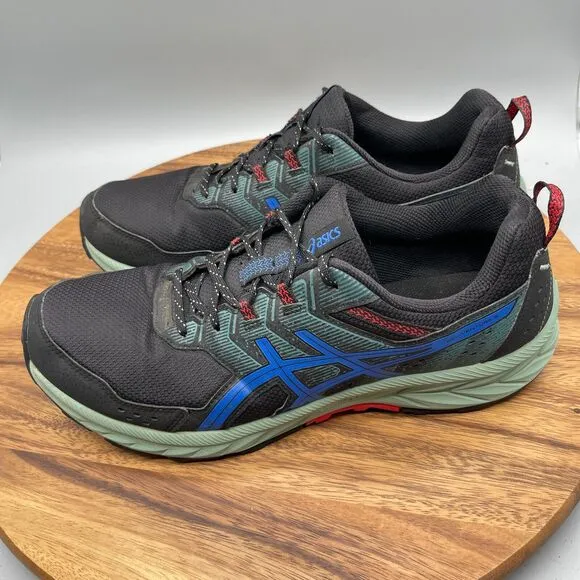 Asics Mens Gel Venture 9 Shoes Men Size 13 Running Black Blue Red Green 1011B486