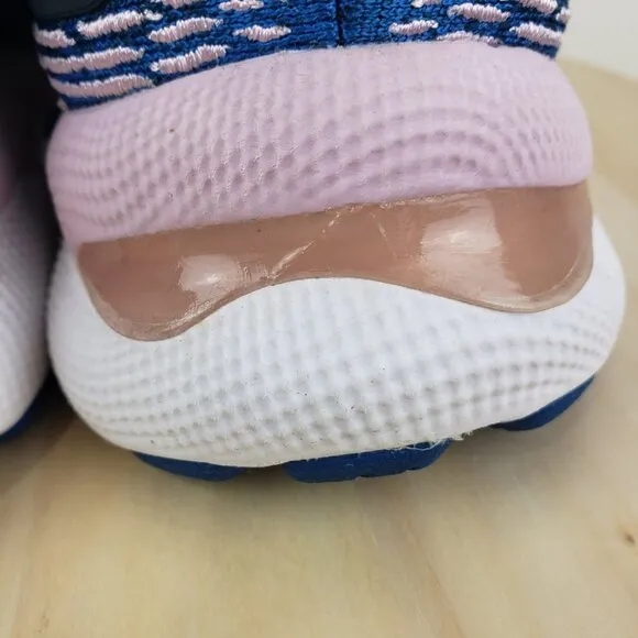 Asics Women's 7 Gel-Nimbus 24 Blue Comfort Insole Running Shoes Sneakers