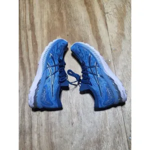ASICS Women's Gel-Nimbus 23 Women 8 Knit Running Shoes, Grey Floss/MAKO Blue