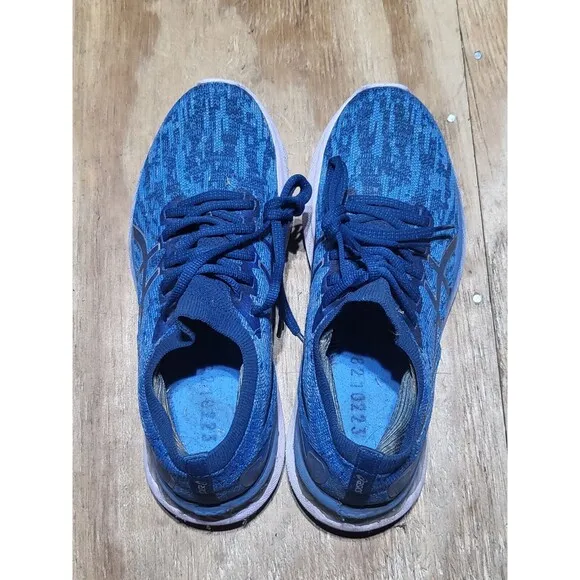 ASICS Women's Gel-Nimbus 23 Women 8 Knit Running Shoes, Grey Floss/MAKO Blue