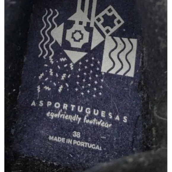 Asportuguesas Fly London Unisex Slip-on Wool Shoes City Black Size 38 / 7.5