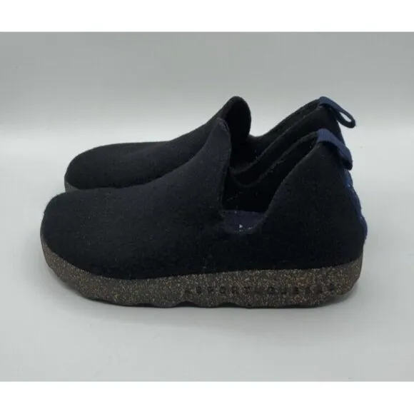 Asportuguesas Fly London Unisex Slip-on Wool Shoes City Black Size 38 / 7.5