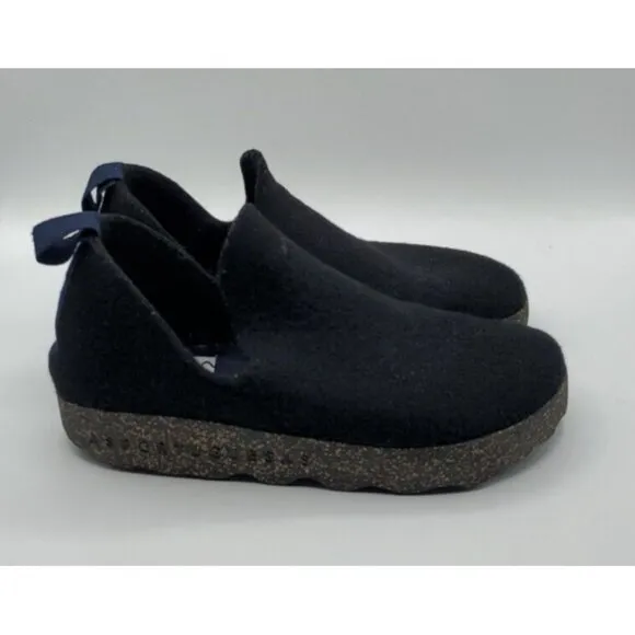 Asportuguesas Fly London Unisex Slip-on Wool Shoes City Black Size 38 / 7.5