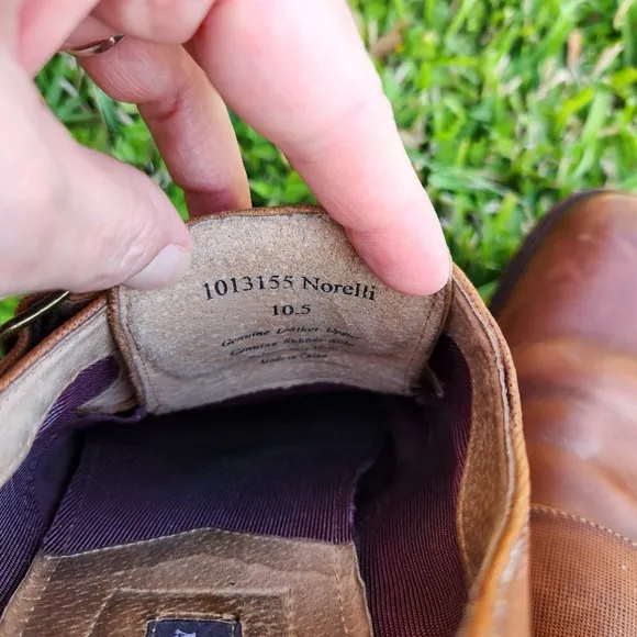 Aston Grey Norelli Double Monk Strap Brown Leather Men's Shoes Size 10.5