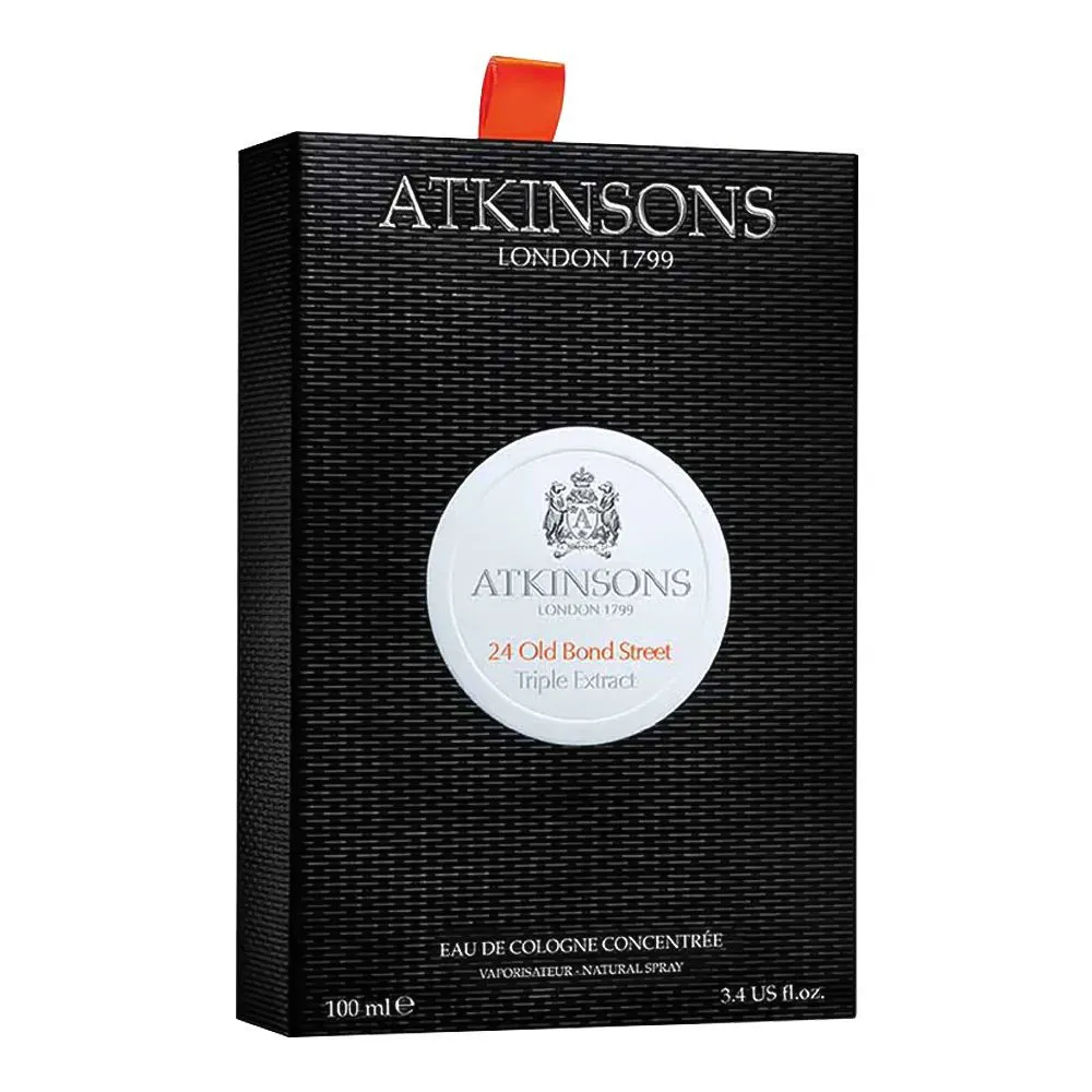Atkinsons 24 Old Bond Street Triple Extract, Eau de Cologne, 100ml | Italy | Fragrance For Men & Women